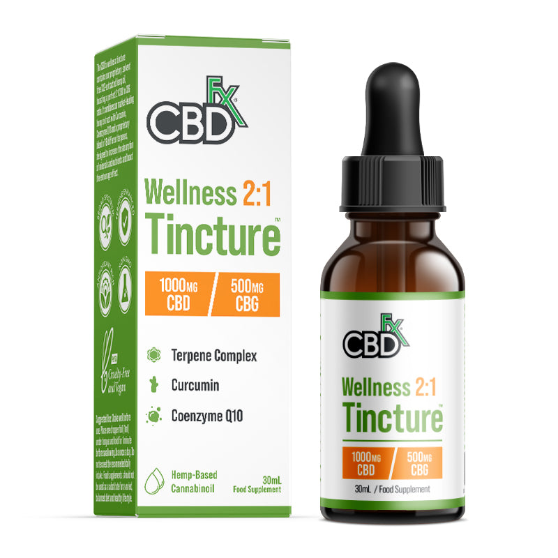 CBDfx wellness тинктура CBD+CBG масло 2:1