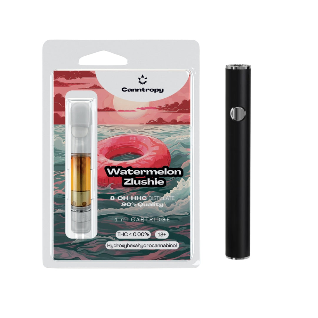 8-OH-HHC Watermelon Zlushie 90% Canntropy и батерия CANNBRO