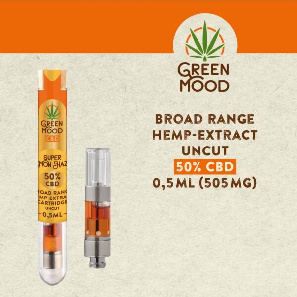 GREEN MOOD CBD CARTRTIDGES 50%