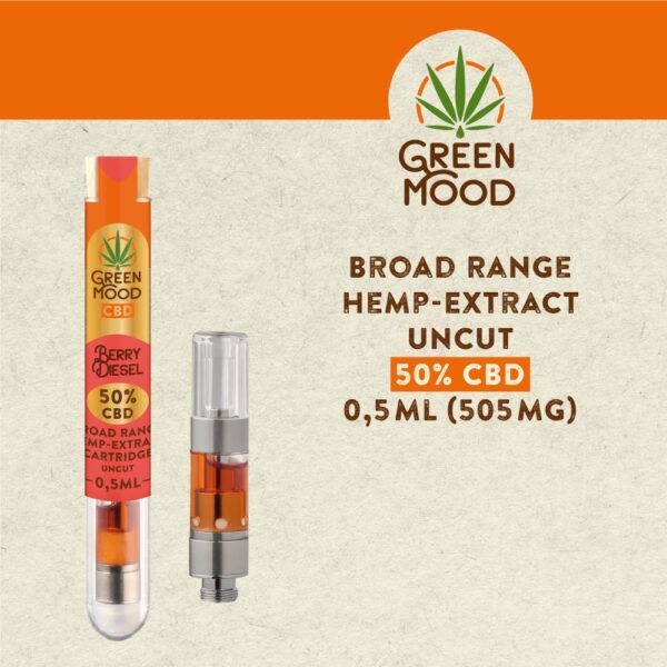 GREEN MOOD CBD CARTRTIDGES 50%