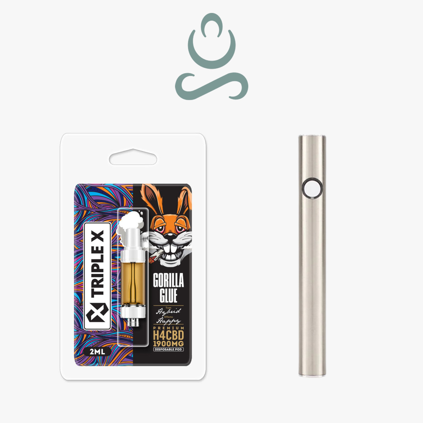 TRIPLE X - H4CBD Gorilla Glue 2ml И Premium USB Батерия