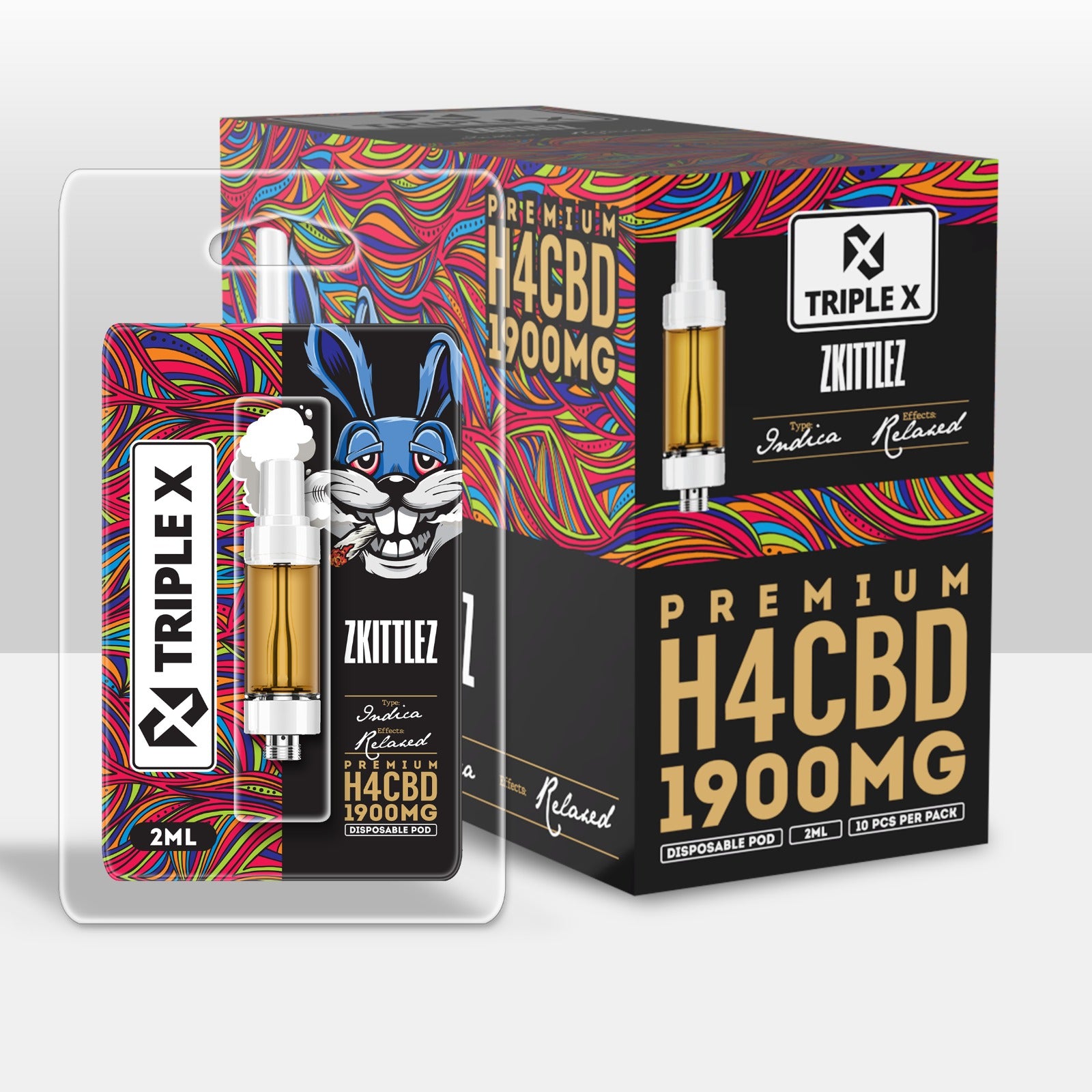 TRIPLE X - H4CBD Zkittlez 2ml