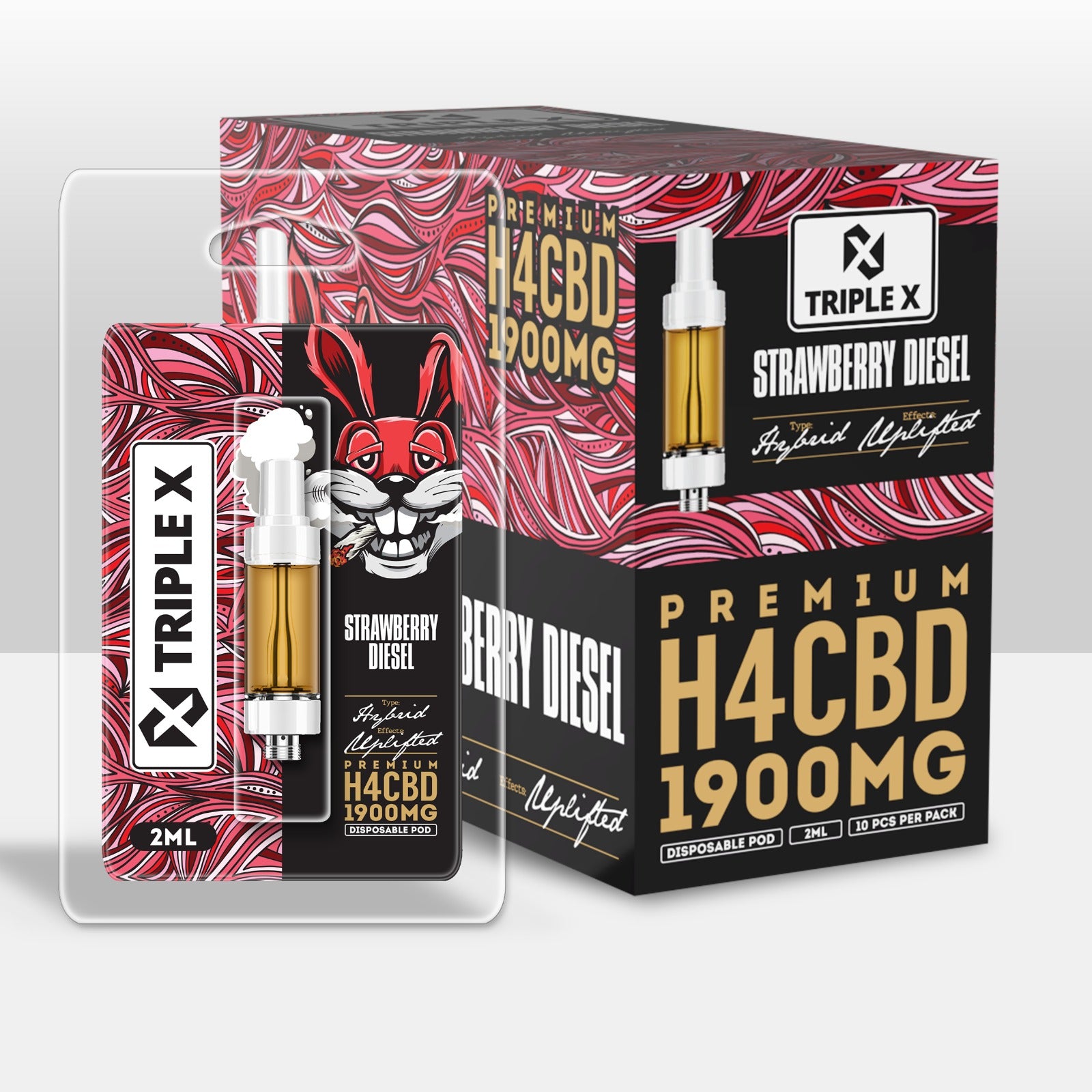 TRIPLE X - H4CBD Strawberry Diesel 2ml