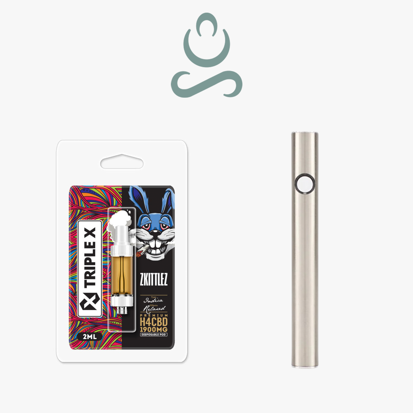 TRIPLE X - H4CBD Zkittlez 2ml и Premium USB батерия